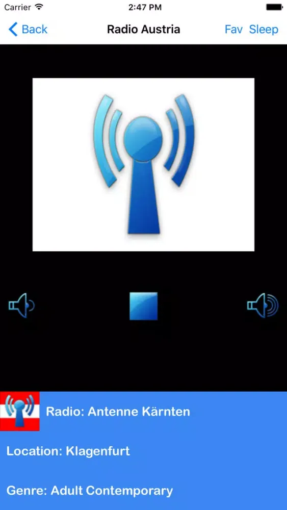 Captures d'écran de Radio Austria