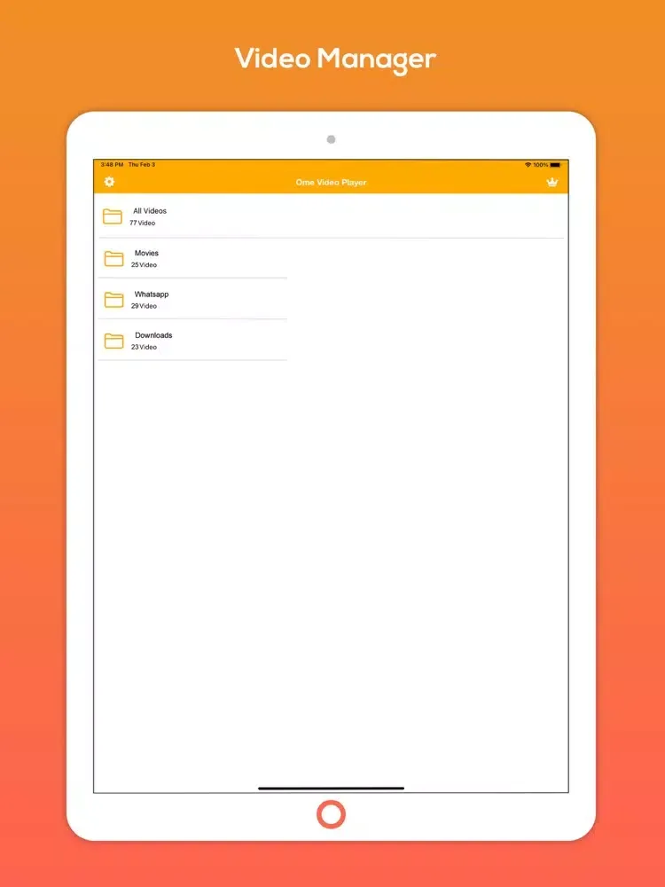 Ome - HD Video Player TV iPad 应用截图