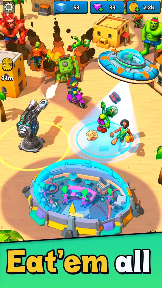 Screenshot di Aliens vs Zombies