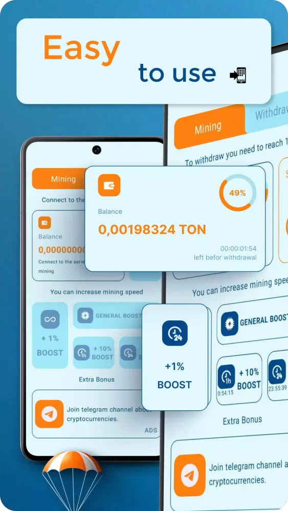 Captures d'écran de TON Airdrop Promo