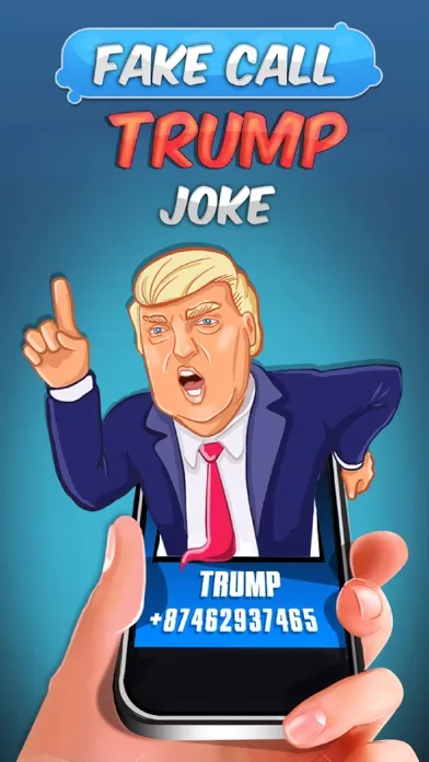Capturas de tela do Fake Call Trump Joke