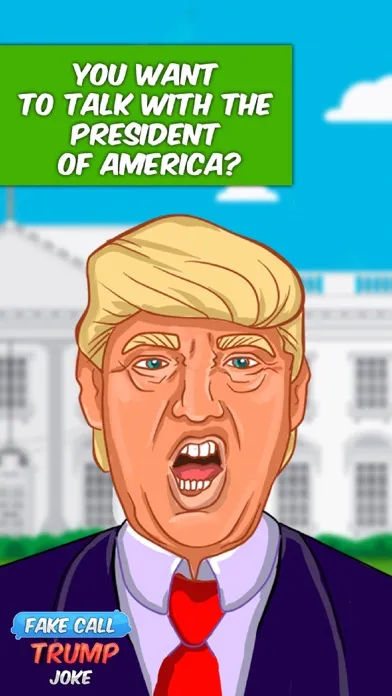 Capturas de tela do Fake Call Trump Joke