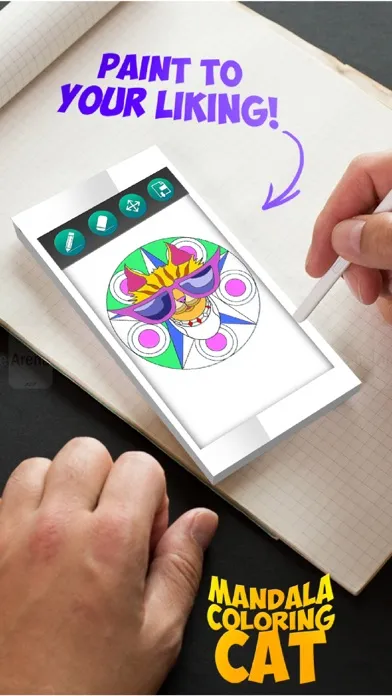 Mandala Coloring - Cat Ekran Görüntüleri