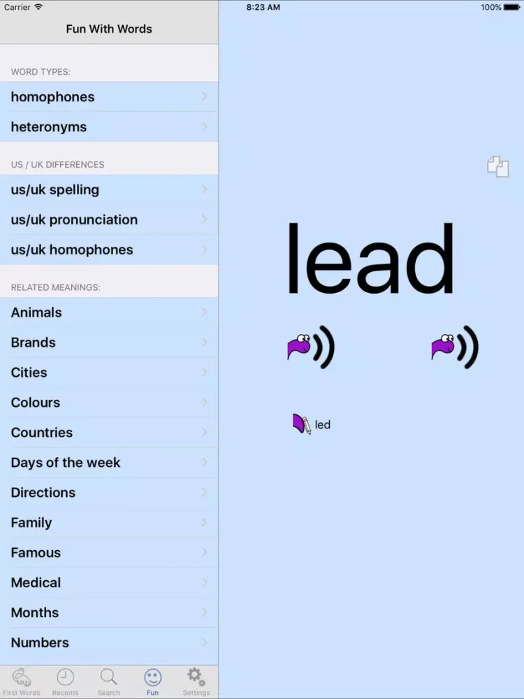 Screenshot di DD's Dictionary A Dyslexic's Dictionary iPad 