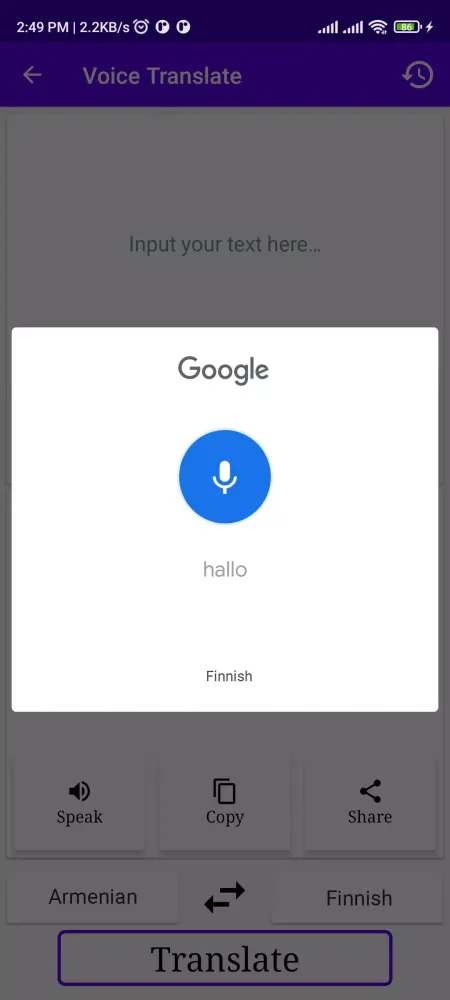 Armenian To Finnish Translator スクリーンショット