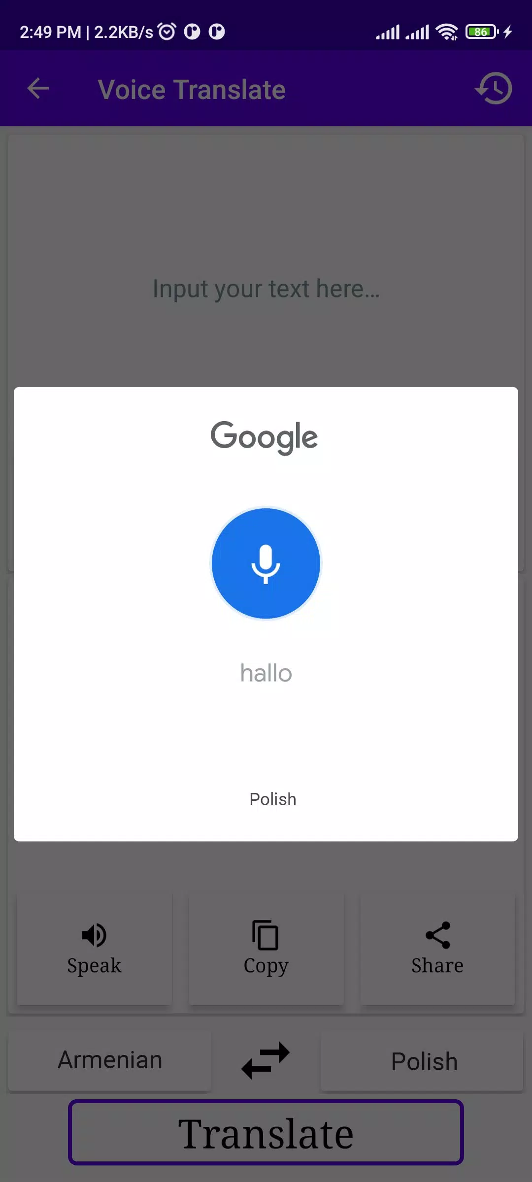 Screenshot di Armenian To Polish Translator