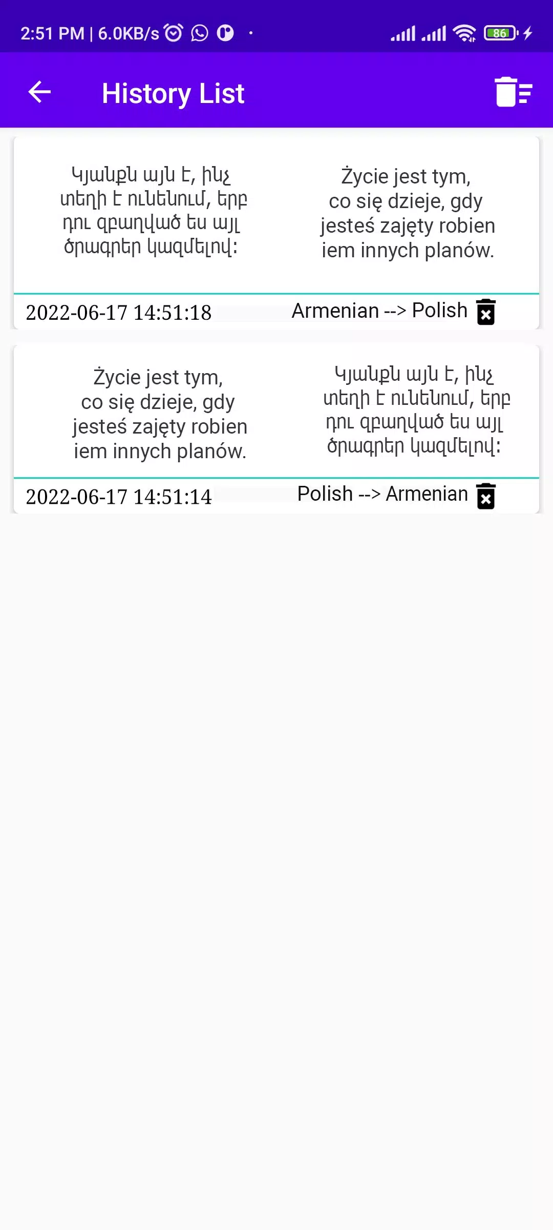 Screenshot di Armenian To Polish Translator