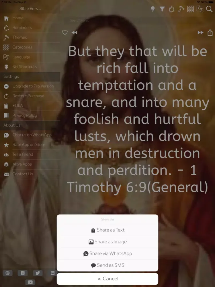 Capturas de pantalla de Bible Verses - Daily Quotes iPad 