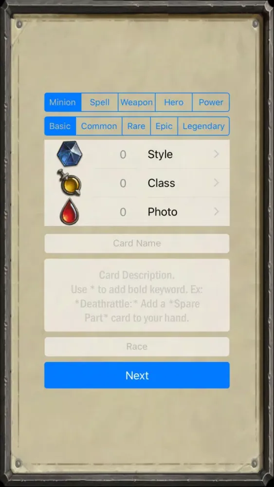 Card Maker for Hearthstone Ekran Görüntüleri