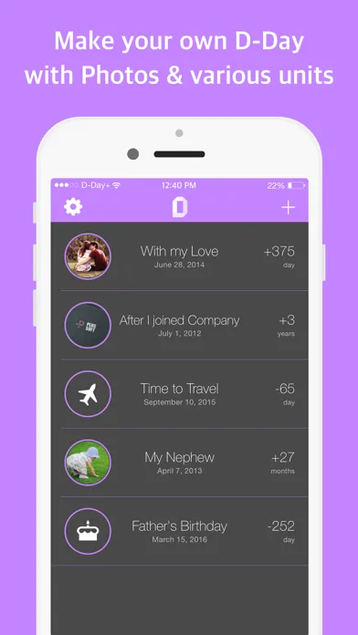 Ảnh chụp màn hình của D-Day+ free (anniversary, widget)