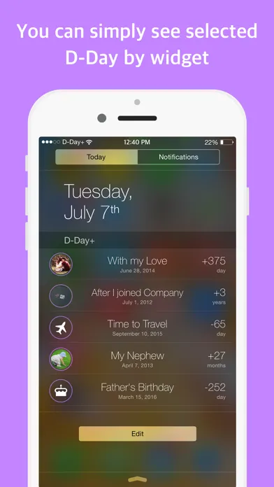 Ảnh chụp màn hình của D-Day+ free (anniversary, widget)