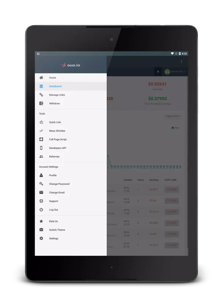 Tangkapan layar Ouo.io