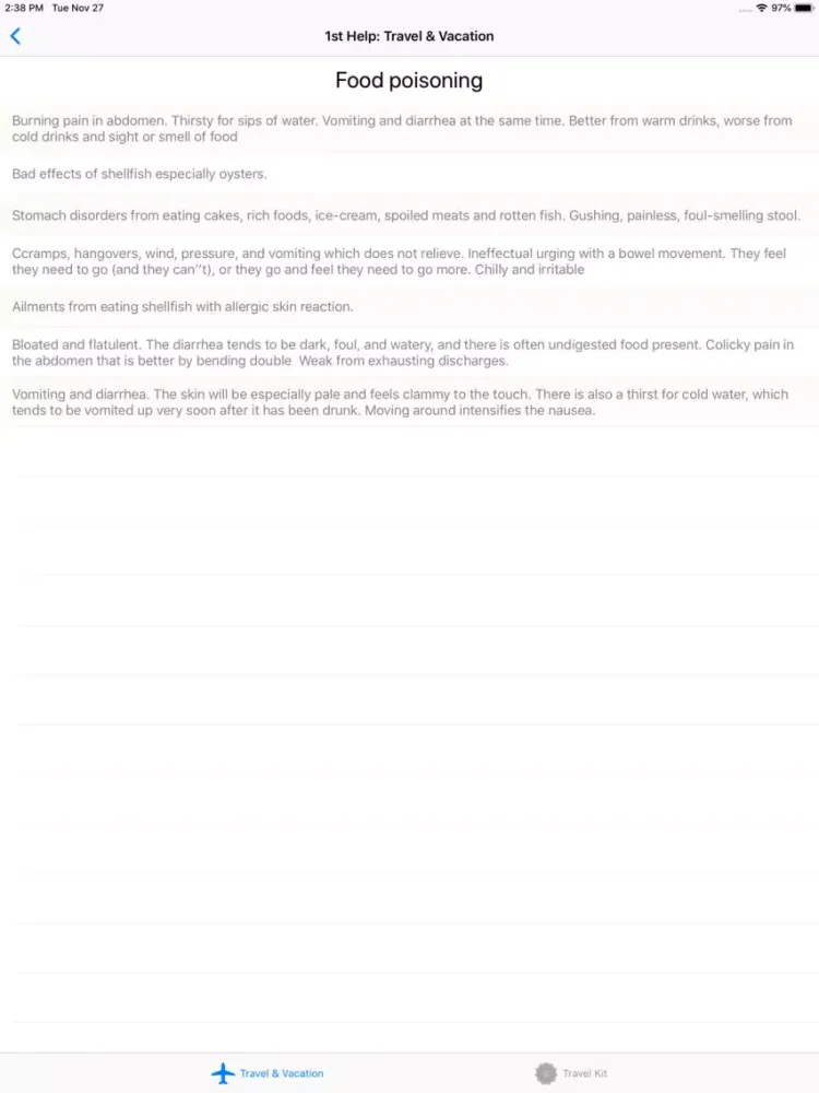 1st Help: Travel & Vacation iPad  Screenshots