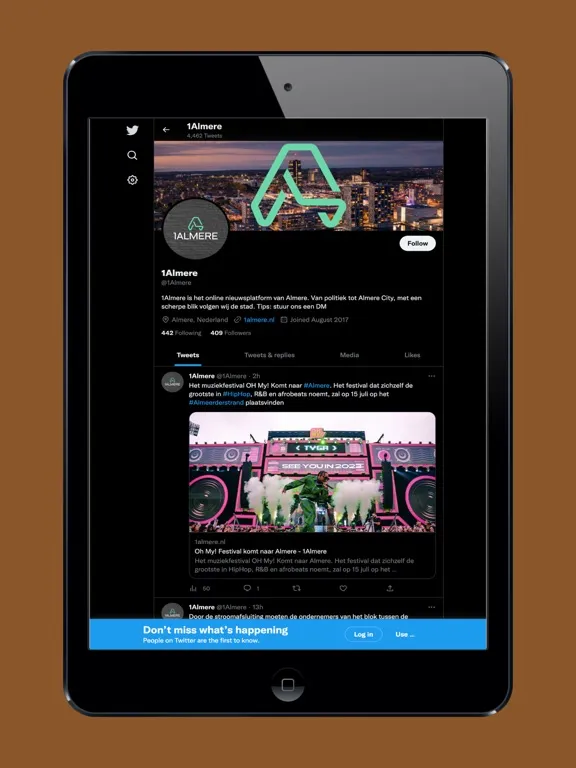 Tangkapan skrin 1Almere - Nieuws uit Almere iPad 