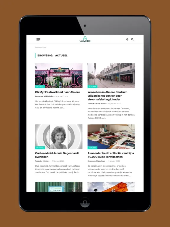 Tangkapan skrin 1Almere - Nieuws uit Almere iPad 