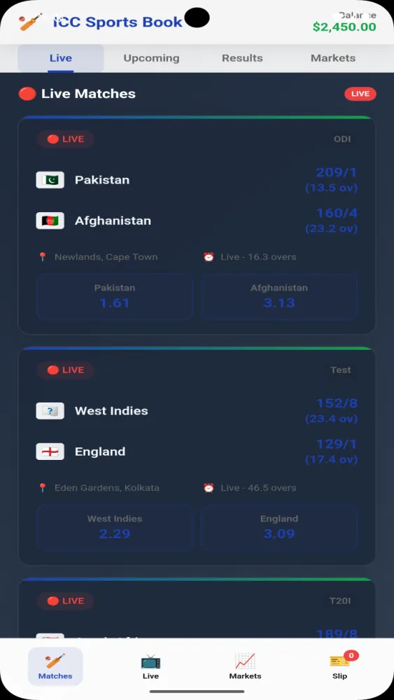 ICC game Screenshots