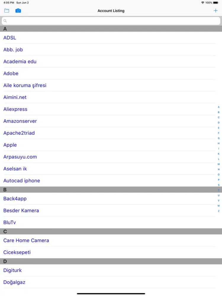 Passwords Easy Lite iPad 應用截圖