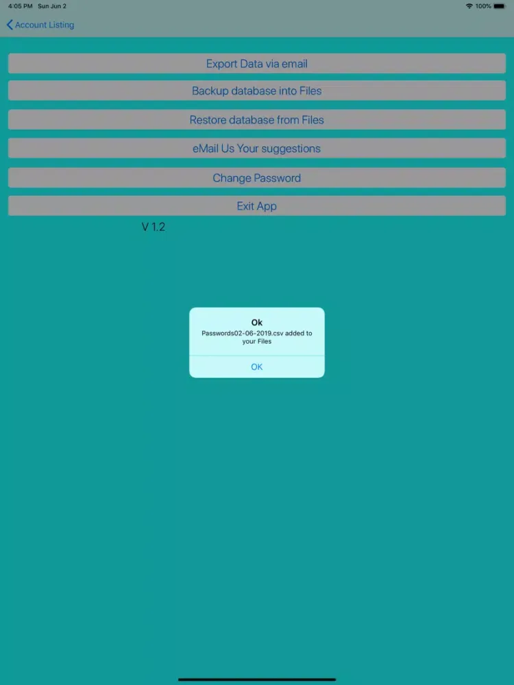 Passwords Easy Lite iPad 應用截圖