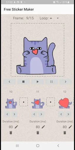Captures d'écran de Animated Sticker Maker (FSM)