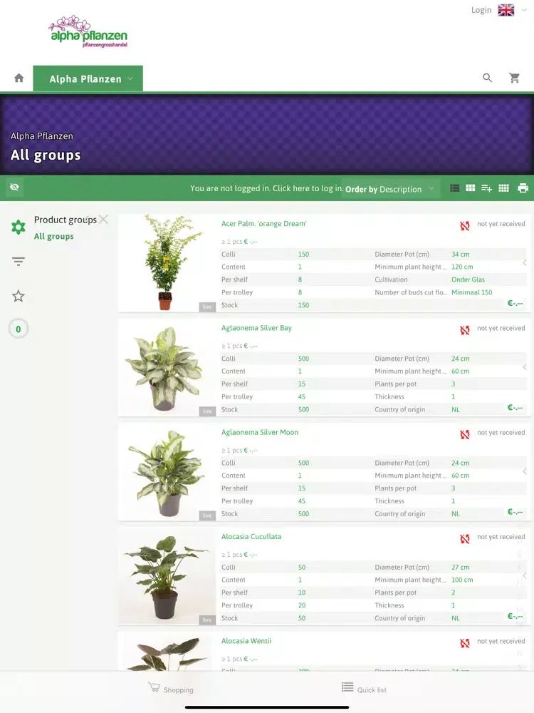 Screenshot di Alpha Pflanzen iPad 