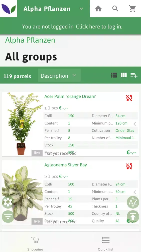 Screenshot di Alpha Pflanzen