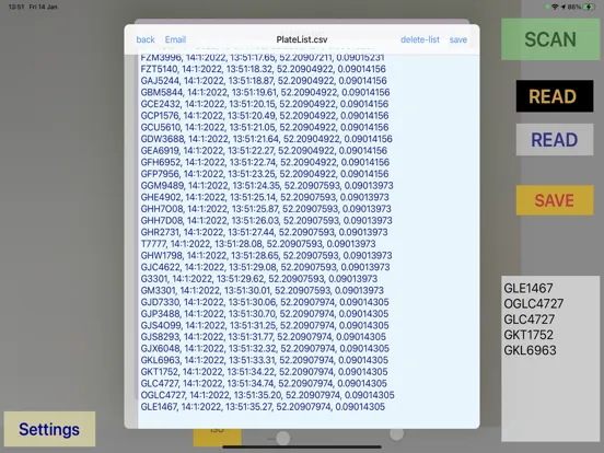 Screenshot di ALPR New York iPad 