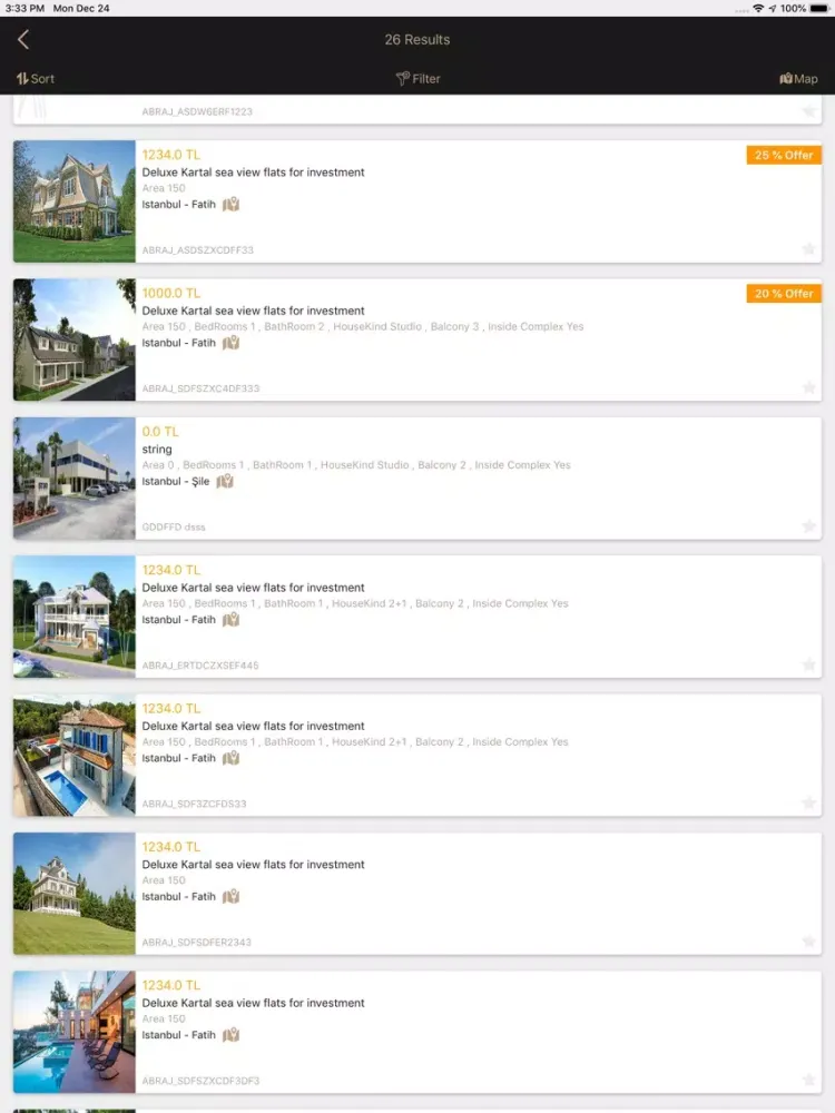 Zrzuty ekranu Abraj Real Estate iPad 