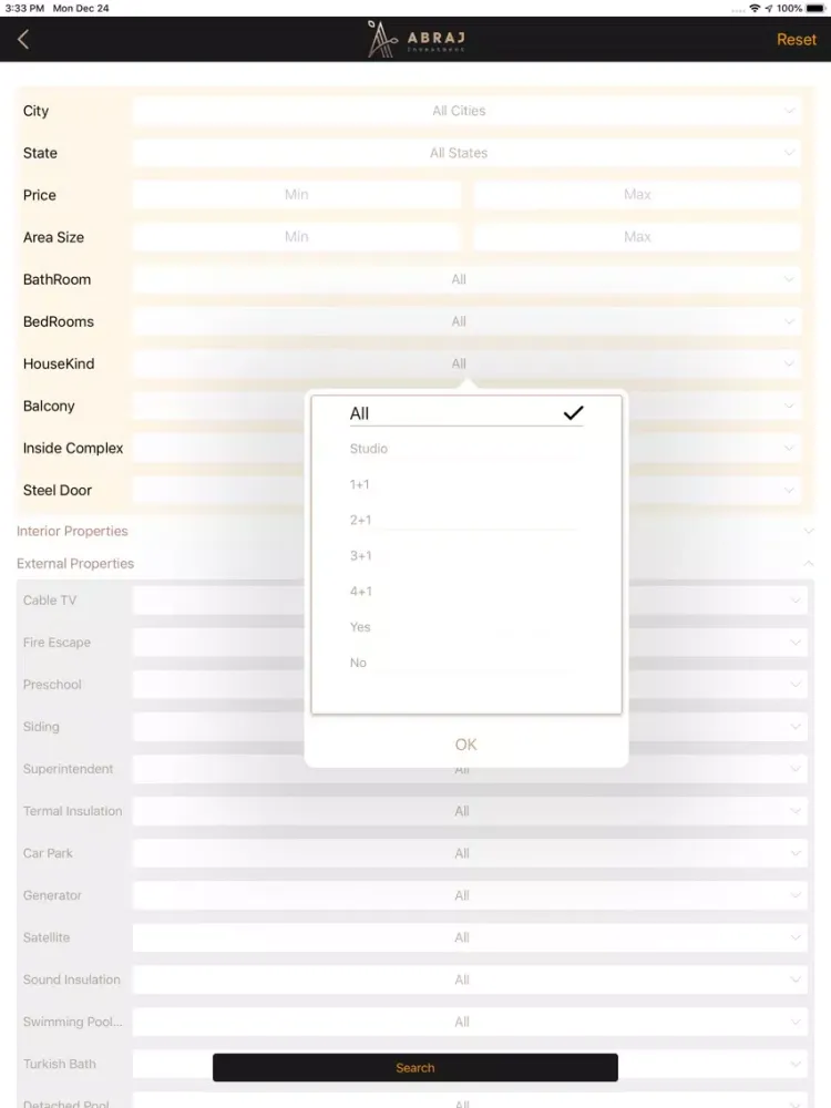 Zrzuty ekranu Abraj Real Estate iPad 