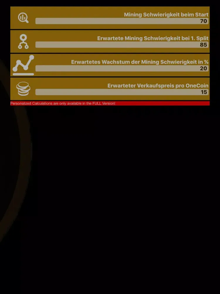 Mining Calculator LITE iPad  स्क्रीनशॉट