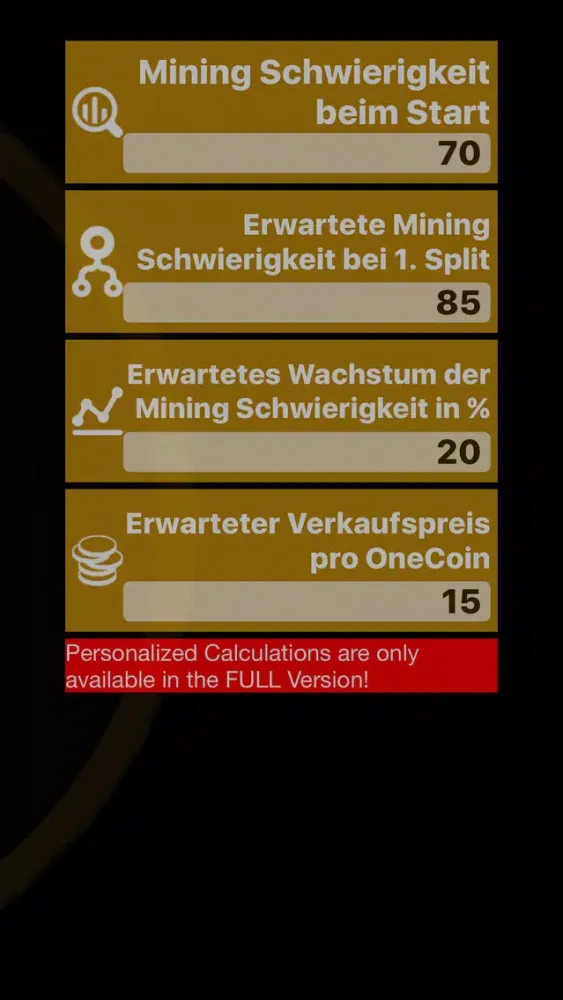 Mining Calculator LITE स्क्रीनशॉट