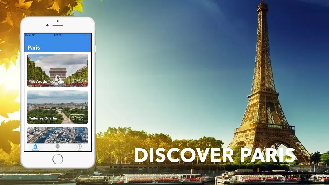 Paris Travel Audio Guide Map应用截图