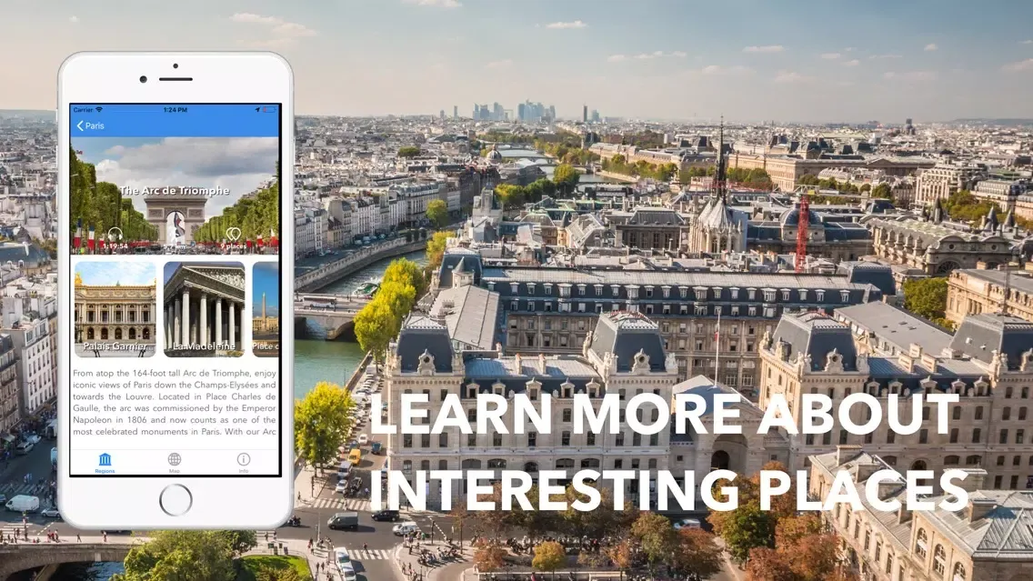 Paris Travel Audio Guide Map应用截图