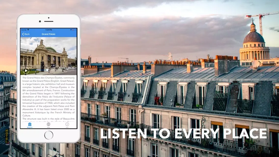 Paris Travel Audio Guide Map应用截图