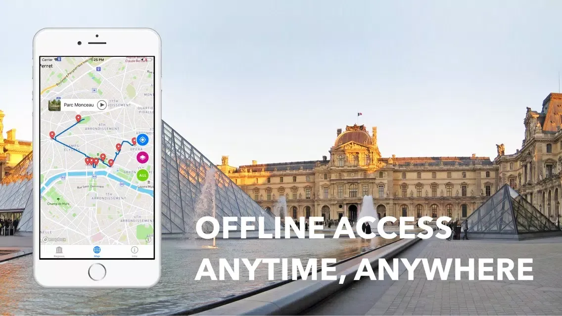 Paris Travel Audio Guide Map应用截图