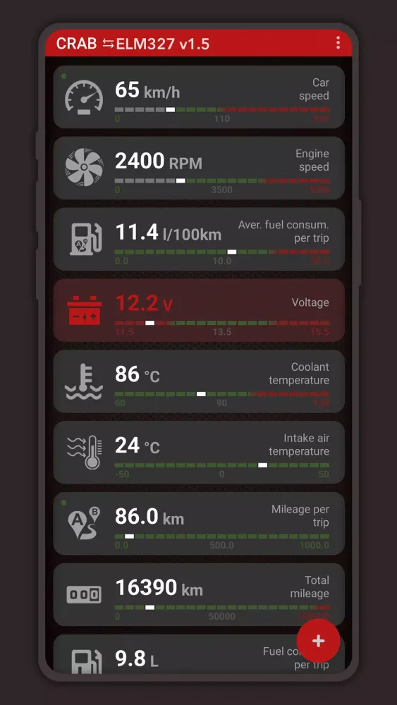 CRAB Car Scanner Screenshots