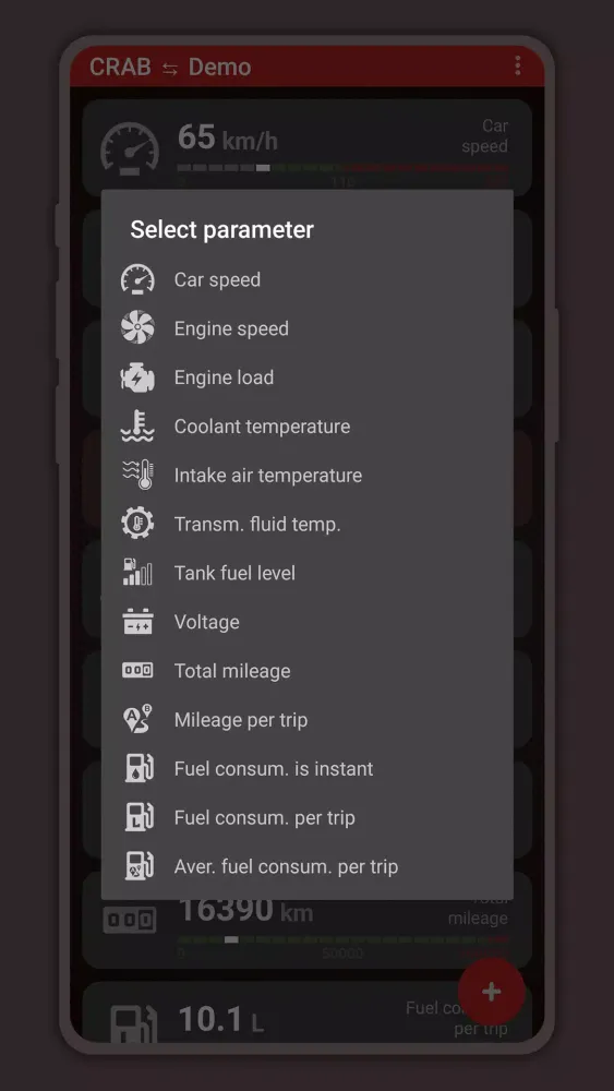 CRAB Car Scanner Screenshots