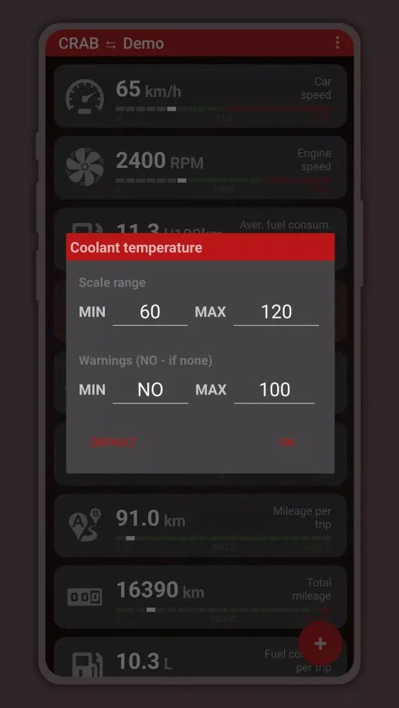 CRAB Car Scanner Screenshots