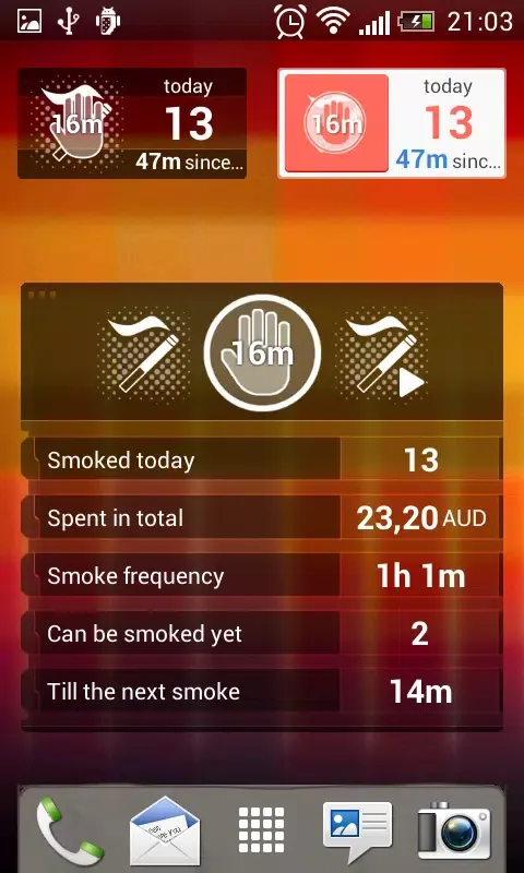 Tangkapan skrin Cigarette Analytics