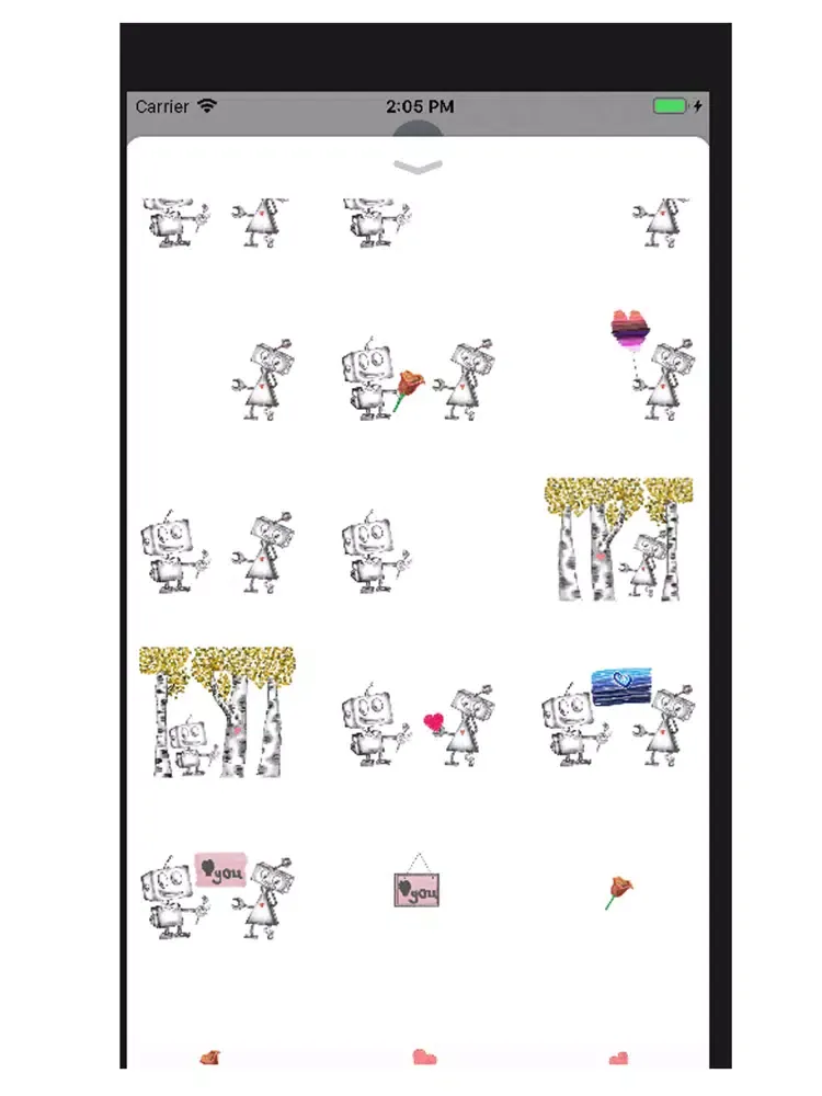Capturas de pantalla de Lovebot Stickers iPad 