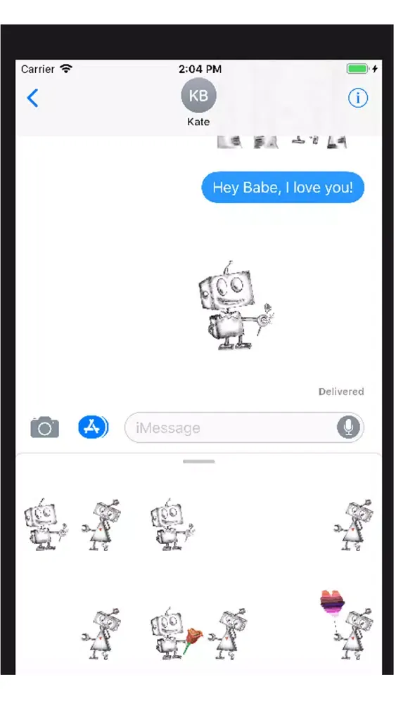 Capturas de pantalla de Lovebot Stickers
