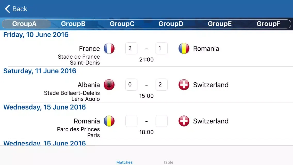 تصاویر Calendar for Euro 2016