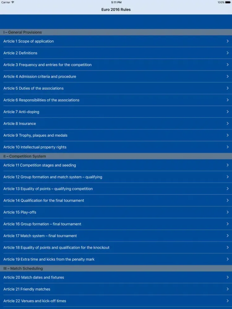 Rules - for Euro 2016 iPad  Ekran Görüntüleri