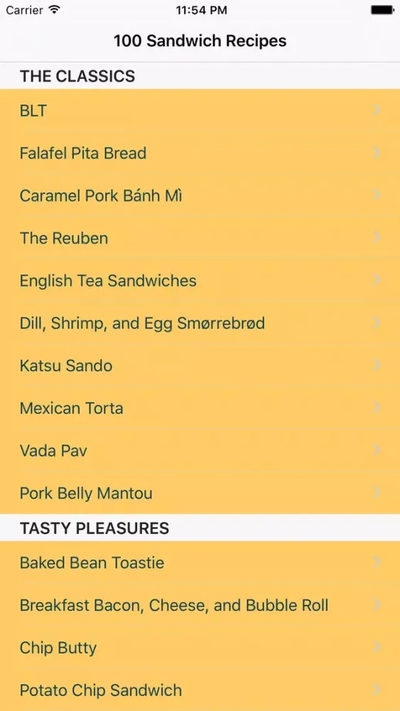 100 Sandwich Recipes应用截图