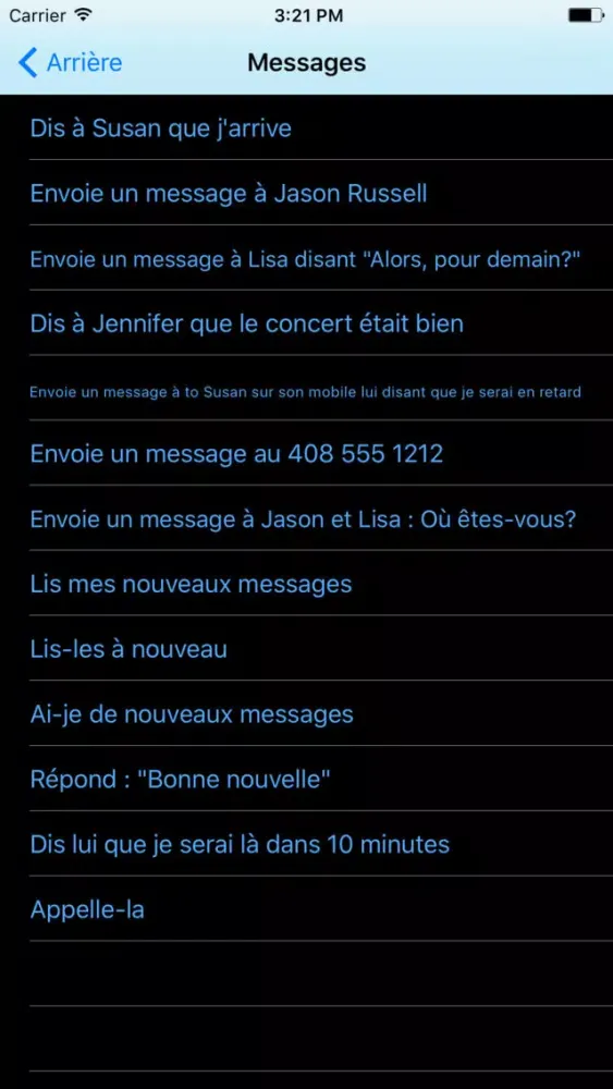 تصاویر Commandes pour Siri