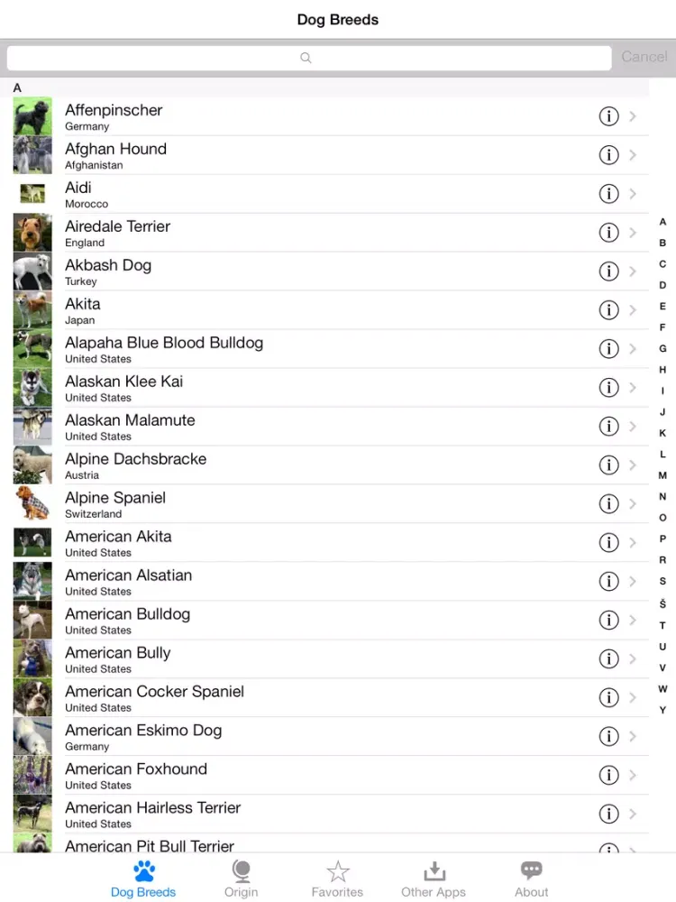 Скриншоты Guide to Dog Breeds iPad 