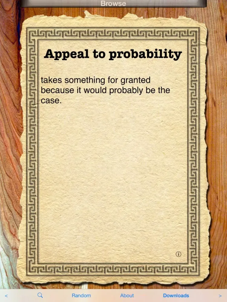 Fallacies of Logic iPad  Screenshots