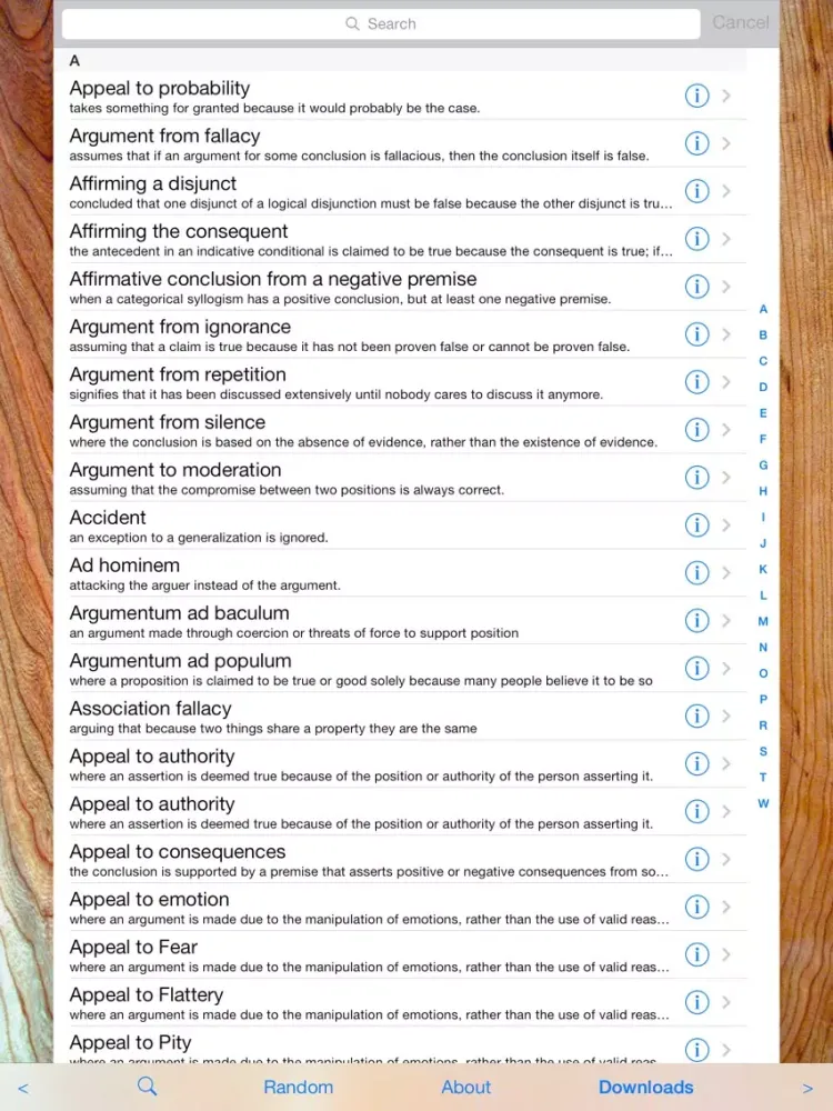 Fallacies of Logic iPad  Screenshots