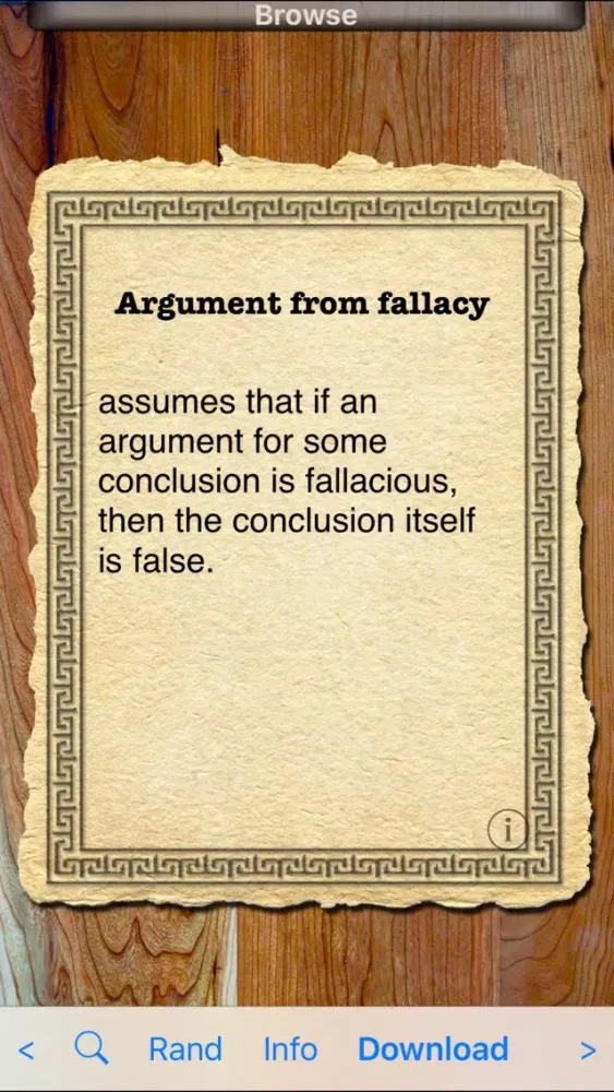 Fallacies of Logic Screenshots
