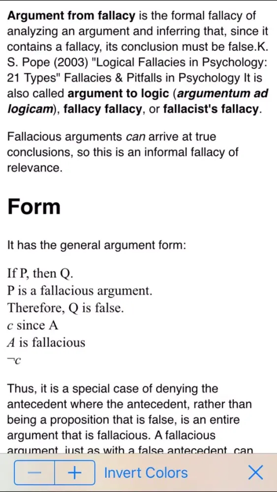 Fallacies of Logic Screenshots
