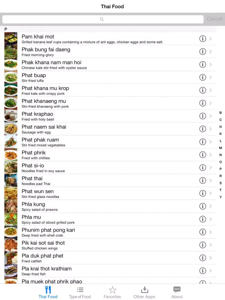 Guide to Thai Food iPad 應用截圖